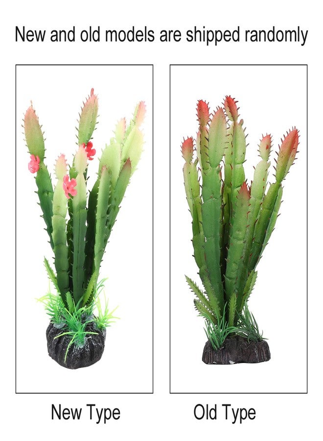 Glomora Artificial Cactus Plant - Plastic Cactus Decorations for Home, Terrarium, and Reptile Habitats - Simulation Plastic Aquatic Plants for Flower Arrangements - Image 3